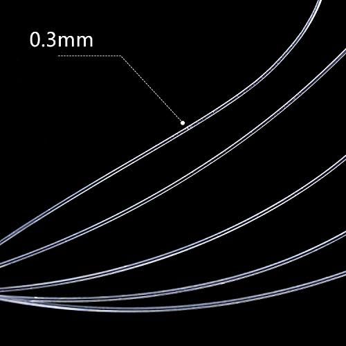 BENECREAT 100m 0.3mm Fishing Nylon Beading Thread Wire for DIY Jewelry Making