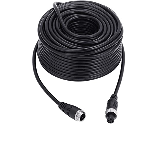Image of Backup Camera Extension Cable, Car Video 4Pin Aviation Extension Cable, for CCTV Rearview Camera Car Truck Trailer Camper Bus Motorhome Vehicle Backup Monitor Waterproof Shockproof System 65FT /20M