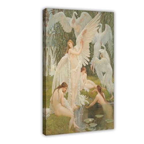 Toile The Swan Maidens pour bureau élégant : cadre déco 50,8x76,2 cm