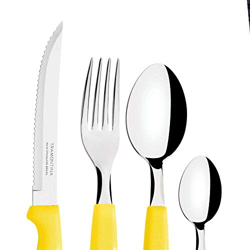 Faqueiro 24 Peças Tramontina Ipanema Amarelo