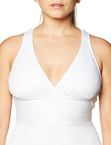 Image of La Blanca Women's Island Goddess Deep-V Strappy Back Mio One Piece Swimsuit with Tummy Toner