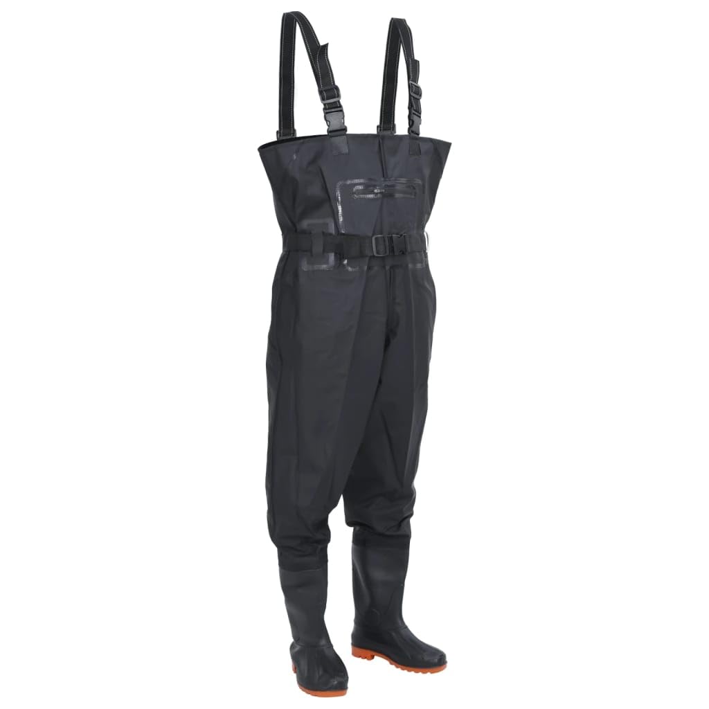 Tomostar Pêche Waders Cuissardes, Cuissardes Pantalon de Pêche avec Bottes et Ceinture Noir Taille 42