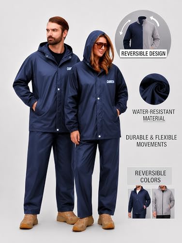 Image of Unisex Seravine Waterproof Reversible Raincoat