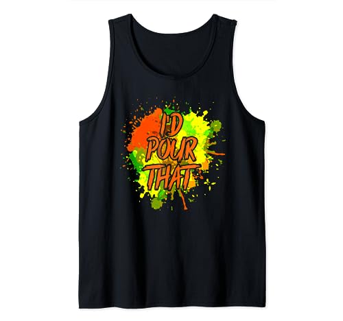 DIY Paint Pouring - I`d pour that Tank Top