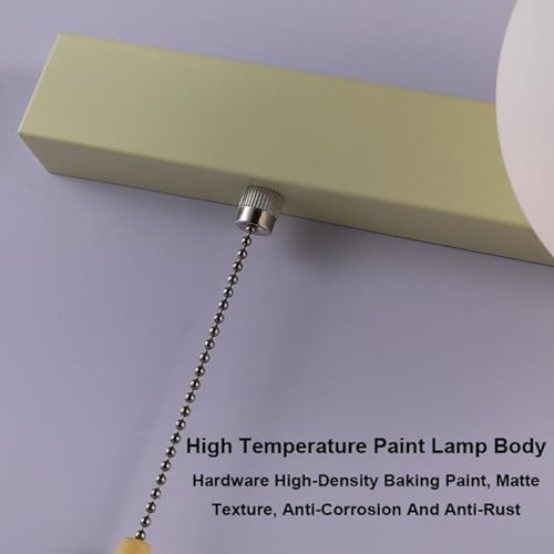 Moderna Lámpara de Pared Vintage en Cristal Globo Verde con Sistema de Cadena Elegante 3