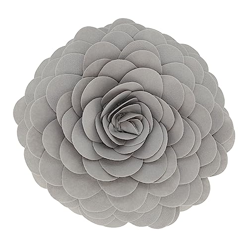 SARO LIFESTYLE Flower Design Poly Filled Throw Pillow, Teal, 16" by SARO LIFESTYLE - Used condition - Image 5