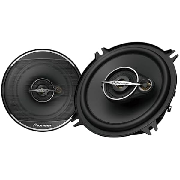 Pioneer TS-A1371F 13 cm 3-drożny koncentryczny zestaw z 2 głośnikami (każdy o mocy maks. 300 W, sinusie 50 W), wysoka wydajność, głębokość montażu 54 mm, otwór montażowy 121 mm, z maskownicą