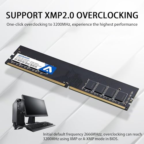 Image of DDR4 RAM 32GB (2x16GB) 3200MHz PC4-25600 CL18 1.35V 288-pin Desktop PC Memory Module Compatible with Intel XMP and AMD Ryzen Acclamator