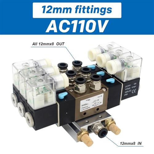 Électrovanne 4V220-08 AC110V 9 stations pour réduire le bruit et centraliser l'air - 3
