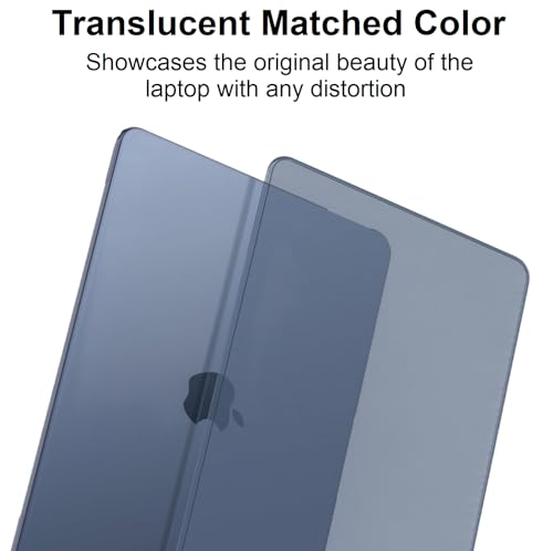 Image of Midkart Matte Finish Case Compatible with MacBook Neo 13 inch 2026 Release Model A3404 A18 Pro Chip Ultra Thin 3 in 1 Kit Exact Fit Fingerprints Resistant Protective Hard Shell Cover, Indigo Clear