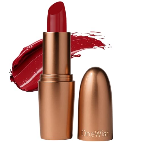 Image of One Wish Creamy Matte Lipstick Long Lasting for Women - Too Red to Handle Shade 18 | Full Coverage | Creamy Formula | No Flaky Lips | No Dryness| High-Pigment | SPF | Vitamin E, Almond Oil & Shea Butter for Moisturising Lip | 8 Hrs Lasting | Smooth Finish | 3.8 gm