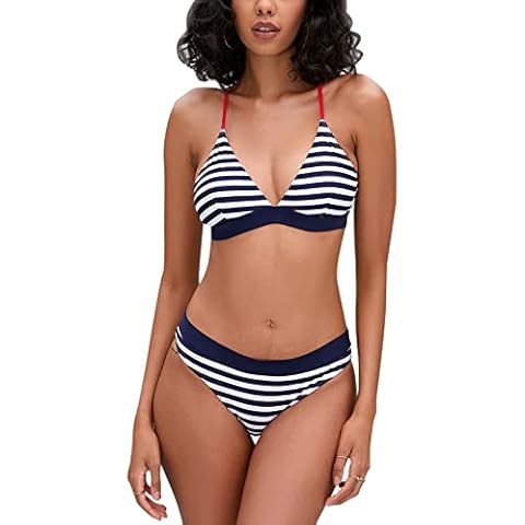 iSLASISIA Women's Criss Cross Bikini Set Cover