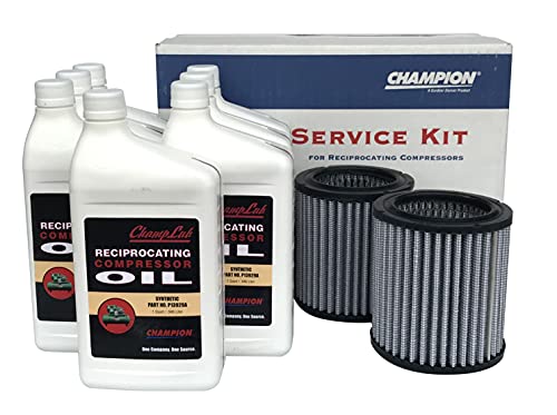 Champion R-Series Air Compressor Synthetic Oil & Filter Maintenance Kit (for use with R70 Compressor Pumps)