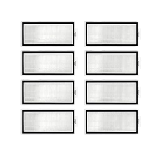 洗えるフィルター、Roborock Q7 Max/Q8 Max/Q5 Pro対応、モップクロス付きロボット掃除機交換部品(Filter 8 pcs)