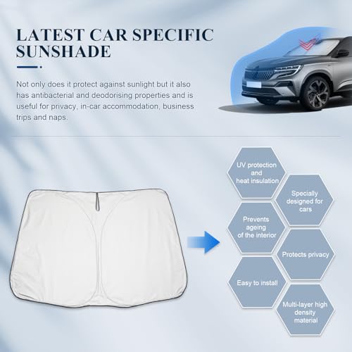 Parasol de coche para Renault Austral con alta protección UV BIBIBO 2
