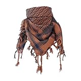  MB-Müller PLO TUCH SHEMAG Pali Halstuch Winterschal Kopftuch viele Farben (Braun_Schwarz)