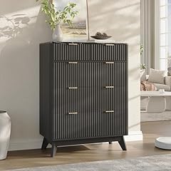 41"h 5 Drawers Black