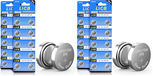 Piles SR927SW 395 anti-panne d'énergie lot de 40 pour télécommandes et montres