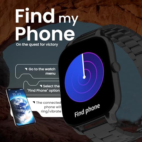 Image of PunnkFunnk H9 Metal Smart Watch 2.01 inch TFT Display, Bluetooth 5.0 with 100+ Sports Mode, Heart Rate & Blood Oxygen Monitor, Call & Message Reminders Compatible with Android & iOS (Metal Black)