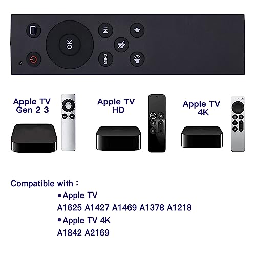 FOXRMT Universal Remote for Apple TV 4K/Apple TV Gen 1 2 3/ Apple TV HD A2169 A1842 A1625 A1427 A1469 A1378 A1218 Without Voice Button - Image 2