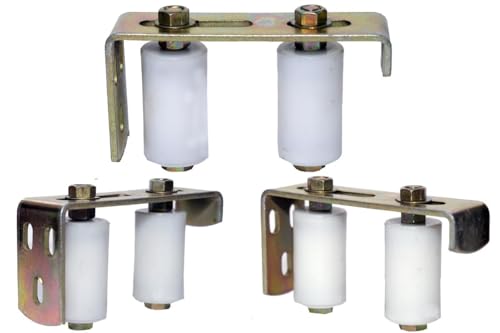 Image of Nadeem s World Heavy Duty Adjustable Sliding Gate Guide Closest Door Roller with Double Ball Bearing Nylon Wheels for Heavy Industrial Sliding Gates Pack of 1