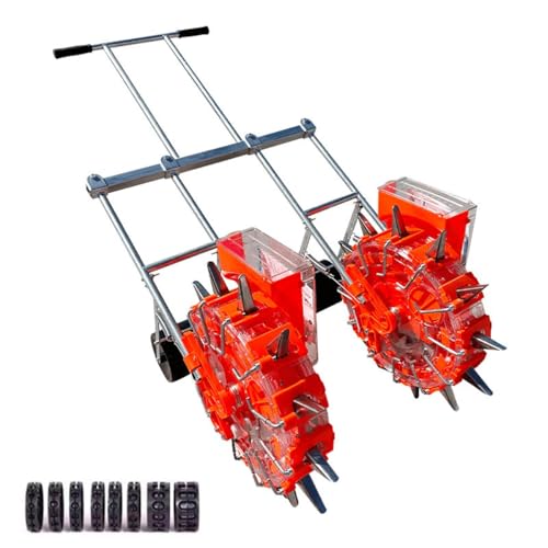 Seminatrice a spinta da giardino, Seminatrice per mais, Distanza di semina regolabile, Seminatrice-spargitrice di precisione per giardino — Per soia, arachidi, mais e cotone(12 Mouths)