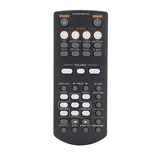 Vbestlife ABS svart hållbar DVD-videokontroll fjärrkontroll ersättningstillbehör för Yamaha RAV28 RAV34 RAV250 RX-V361 RX-V365 HTR-6030 HTIB-680