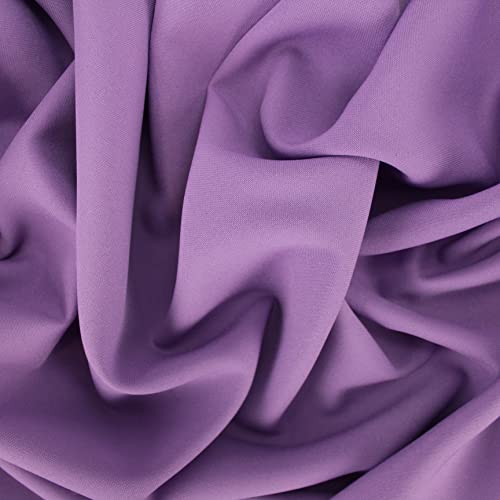 TELA STRECH PLANA COLORES LISOS ESTILO BURLINGTON, ANCHO 150cm (LILA, 1 METRO)