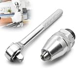 Kuchisity Stehbolzenausdreher Set 3/8 Zoll mit Ratsche, Bolzenausdreher zum Entfernen von verrosteten, beschädigten und gebrochenen Bolzen ohne Bohren, für 1/4 bis 1/2 Zoll Schrauben und Bolzen
