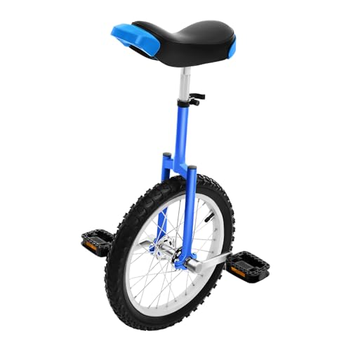 Image of DYNAMI Unicycle with Excellent Steel Frame,Leakproof Tire,Adjustable Height,Curved PU Seat,Mute Bearing,Anti-Slip Designs,for Outdoor Sports Fitness Exercise