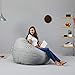 Big Joe Fuf 5Ft Oversized Foam Bean Bag Chair for Kids, Teens, Adults, Fog Lenox, Durable Woven Polyester, 5 foot Large Reading and Gaming Seat