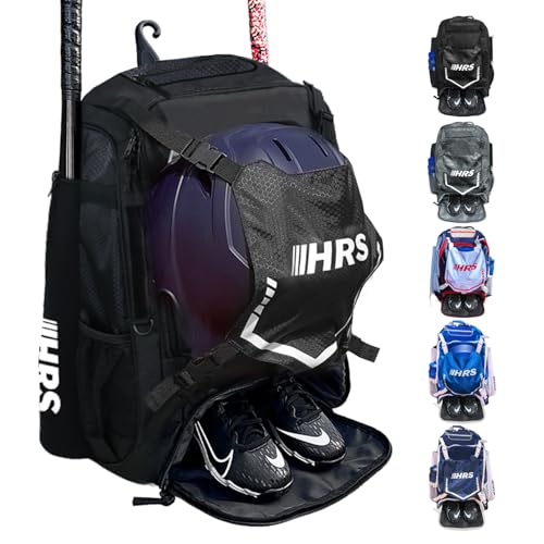 Hit Run Steal Large Baseball/Softball Bat Bag Backpack,
