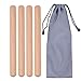 2 Pairs Classical Wood Claves Musical Percussion Instrument, 8 Inch Rhythm Natural Hardwood Sticks with a Carry Bag