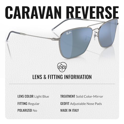 Ray-Ban RBR0102S CARAVAN REVERSE Square Shaped Sunglasses for Men & Women with Official RAYBAN Eyewear Kit4