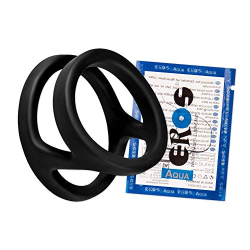 provocaTOY Anillo pene, para intense orgasmic | cock ring de testículo para aumentar la potencia, juguetes sexuales silicona elástica premium para erecciones fuertes | incluye lubricante gratis, negro