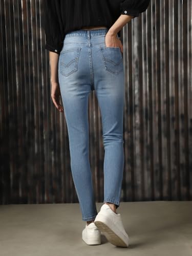Image of High Star Women Washed Skinny fit Highrise Stretchable Jeans