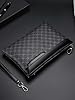 Men's Business Clutch Bag, Large Capacity Plaid PU Leather Handbag #2