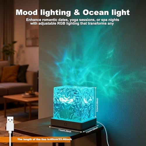 WELPUR Ocean Wave Projector Light 16 Colors Water Ripple Light — view 8