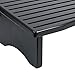CONSDAN Foot Rest, Ergonomic Footrest for Under Desk at Work, Nursing Foot Stool, Natural Solid Wood Non-Slip Slanted Top Foot Stool for Office/Standing Desk (Black Color)
