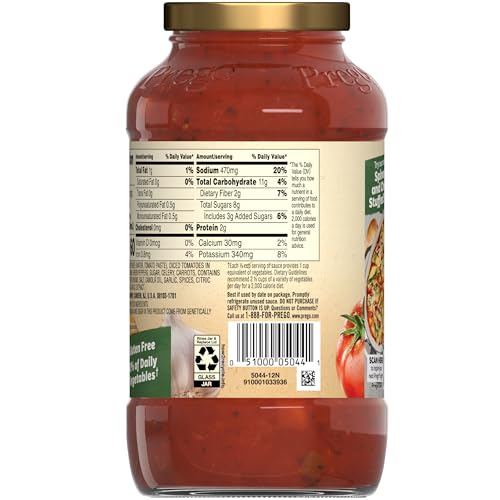 Image of Prego Chunky Garden Combo Pasta Sauce, 23.75 Oz Jar (Pack of 2)