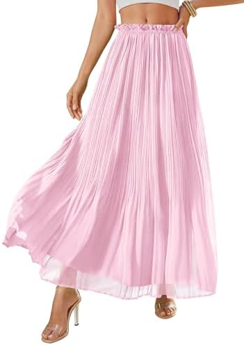 PRETTYGARDEN Long Skirts for Women Summer Vacation Outfits 2026 S...