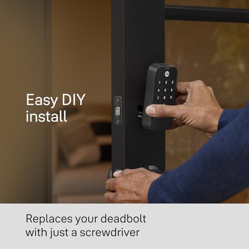 Image of Yale Code Keypad Deadbolt for Keyless Front Door Entry, Black Suede