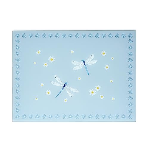 Cooksmart Protector de encimera de vidrio de diseño británico, protector de encimera de vidrio para cocina con diseños encantadores, protector de encimera de cocina para todo tipo de cocinas, prado