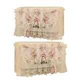 Hemobllo Mikrowellenofenabdeckung aus Baumwolle mit Spitze Bunt Mikrowellenschutzhaube für Haushalt Dekorative Staubschutzhaube