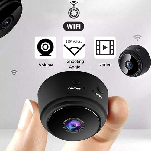 Image of securinnov 720P-1080P Mini Wi-Fi Full HD Wireless Magnet Camera Motion Camera Audio and Video Live with Wireless Recorded Magnet Cam with Light Vision and Motion Amert