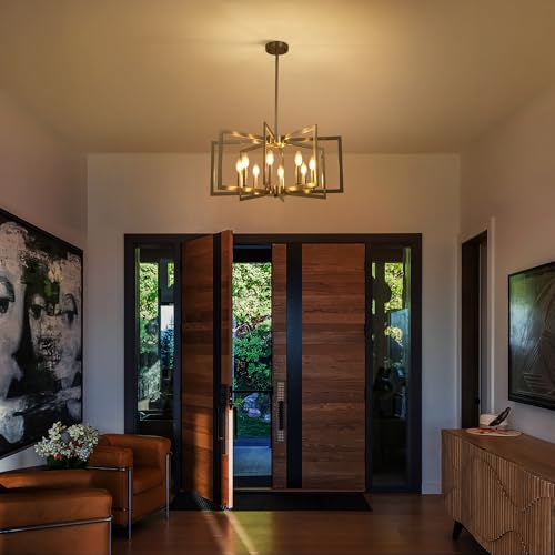 image for Klgxnrd 8-Light Modern Farmhouse Brushed Nickel Chandeliers for Dining