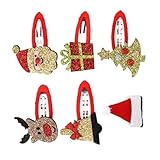 Couvre-chef à pince: large utilisation: les pinces à cheveux à nœud en forme de chapeau d'arbre conviennent à la fête de noël, vous pouvez les utiliser pour assortir différentes coiffures comme la queue de cheval, les cheveux bouclés et les cheveux tressés, vous pouvez également les attacher à l'arbre de noël pour créer de jolis ornements
