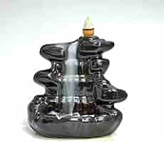★お香の滝 黒陶器香立て 陶器スティック香炉 ホーム b13d8bf786ec45c33dcca24652f9d6