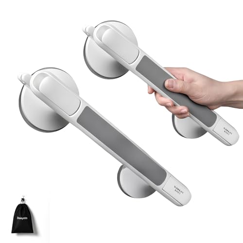 DEEYOTA 風呂手すり 浴槽手すり 吸盤強力 介護 浴槽手すり トイレ 立ち上がり補助 ネジ固定 滑り止め 入浴介助 高齢者 子供 転倒予防 滑りにくいデザイン 取り付け簡単