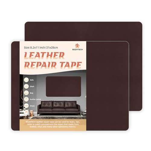 BSZHTECH Self Adhesive Leather Repair Patch Tape for Couch Sofa Coffee 2Pcs